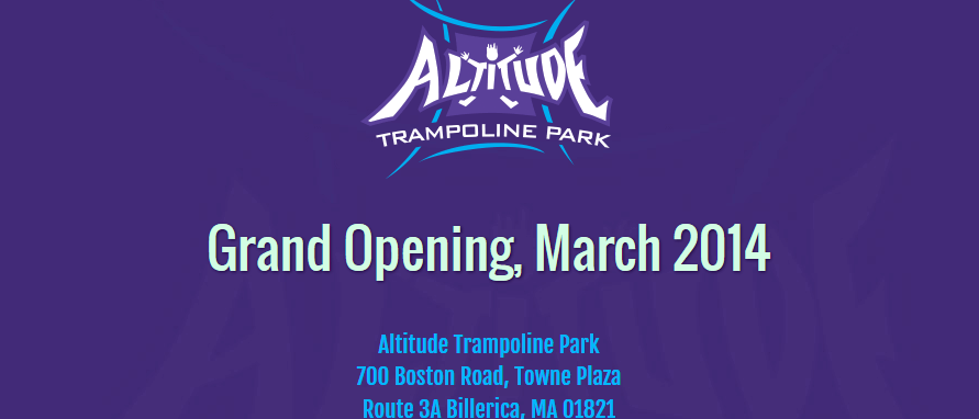 Altitude trampoline park opening flyer