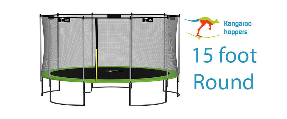 Kangaroo Hoppers 15ft Round Trampoline With Enclosure