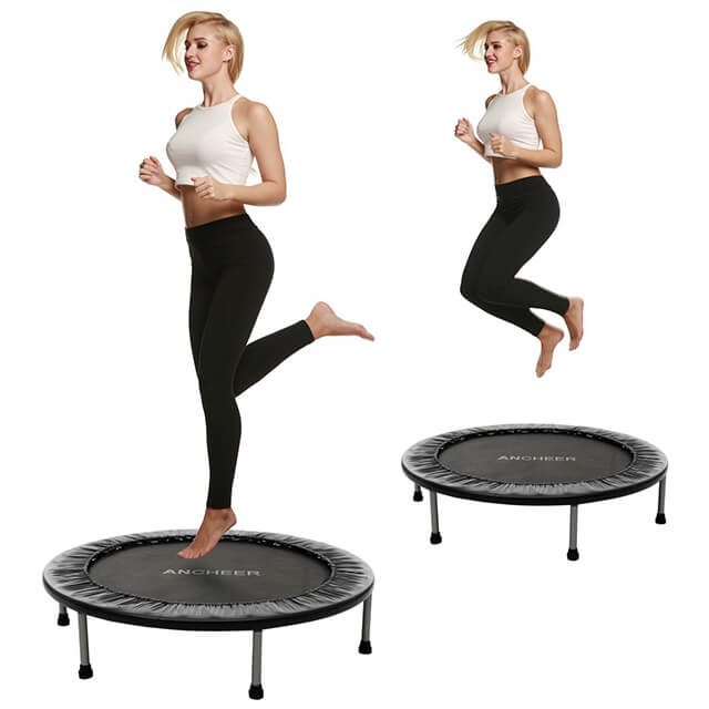 Woman training on Ancheer trampoline