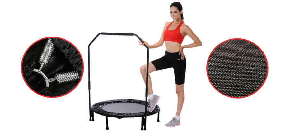 40/" Trampoline Fitness Exercise Mini Rebounder Gym Cardio Trainer Jump 350 LBS