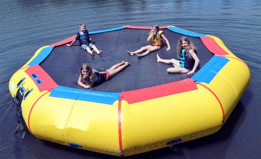water and iinflatable trampoline