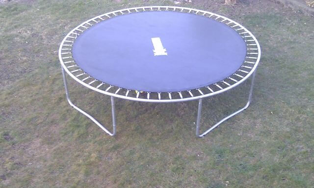 DIY trampoline pad from scrap fabric