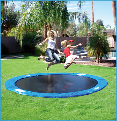 In ground trampoline