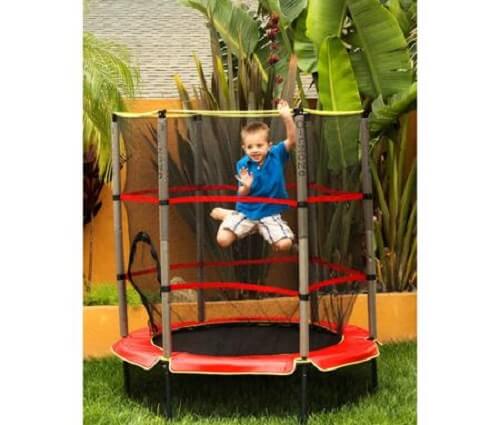 Trampoline d'intérieur pour bébé hombuy avec filet de protection，55 pouces  - Conforama