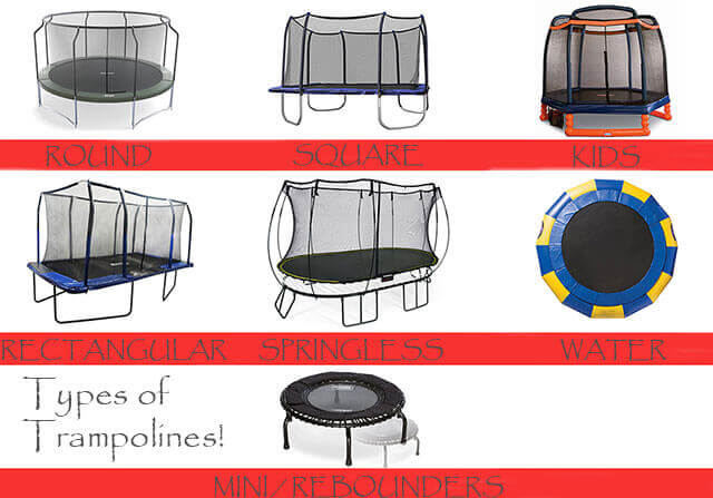 types of trampolines