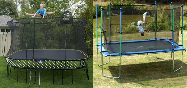 Rectangular Trampolines VS. Round Trampolines - The Duel ...