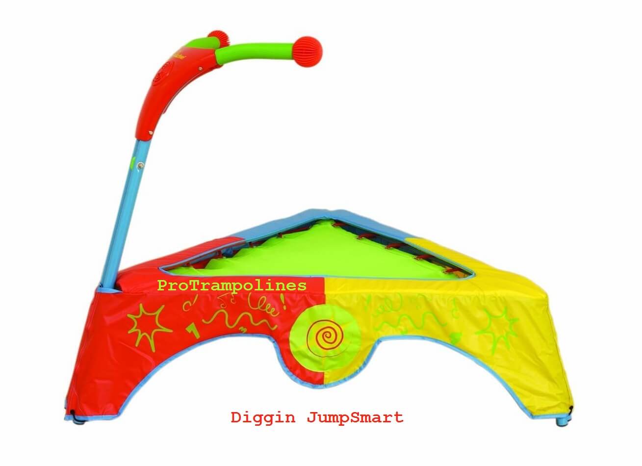 Diggin Jumpsmart traingle shaped mini trampoline for toddlers