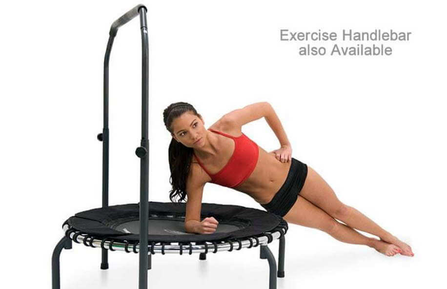 Stamina intone oval fitness rebounder online trampoline for cardio with handlebars