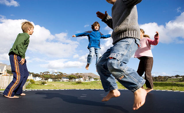 trampolines are for kids