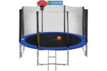 Exacme 14 ft best buy trampoline with included basketball hoop and ladder