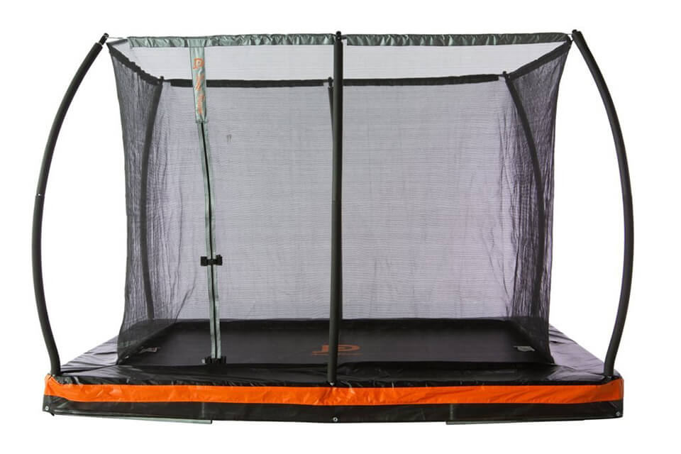 Ground Rectangle Trampoline, Rectangle Trampoline In Ground With Net