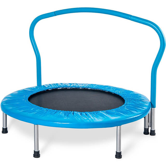 Merax 36" Kid's Mini Exercise Trampoline Portable Trampoline with Handrail and P 