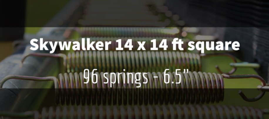 Skywalker 96 springs on 14x14 foot trampoline