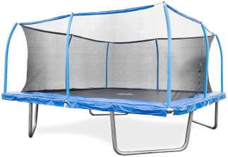 BouncePro 15' Square Trampoline and SteelFlex Safety Enclosure 
