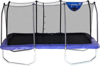 Skywalker rectangular trampoline - blue with basketball hoop, size 9x15 foot, for compare
