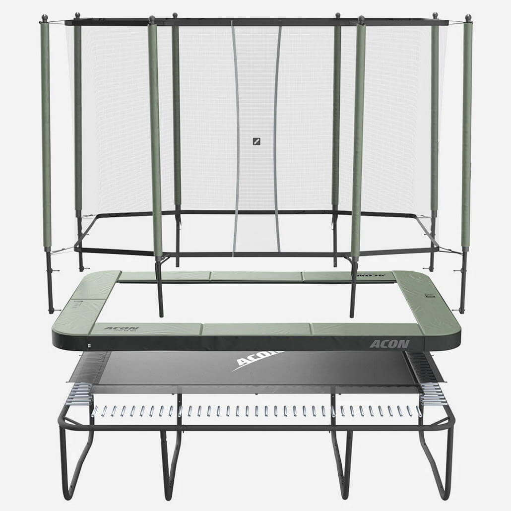 acon 13 sports rectangle trampoline package
