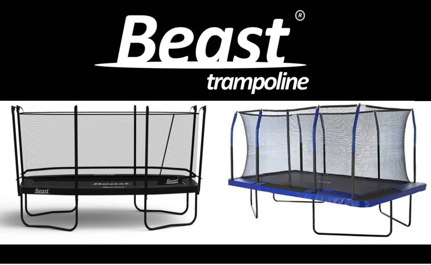 Beast K9 Performance trampoline in black and blue