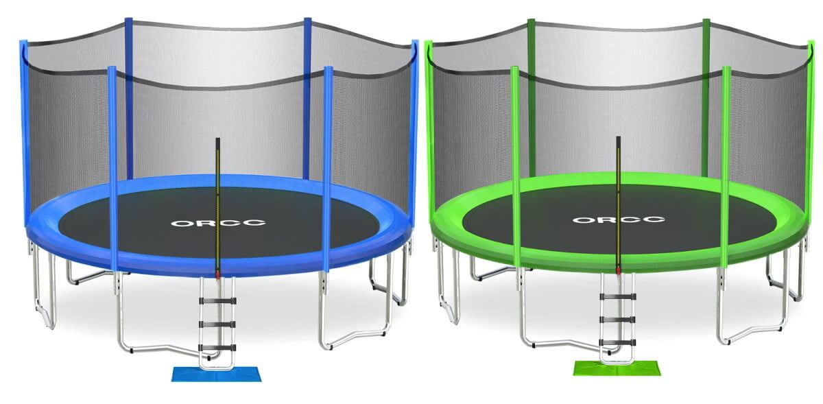 Green and Blue ORCC Trampolines
