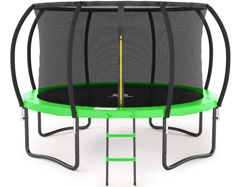 jumpzylla trampoline 14ft round outdoor trampoline with green padding