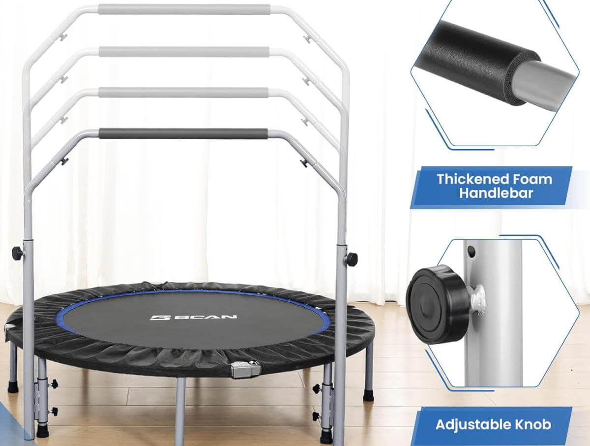 Handlebar for mini outlet trampoline