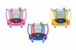 happin toddler trampoline in red/blue, yellow and pink