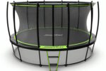 jumpflex trampoline hero black and green -12ft, 14ft, 15ft round outdoor trampoline