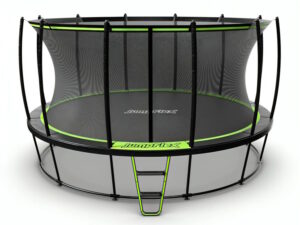 jumpflex trampoline hero black and green -12ft, 14ft, 15ft round outdoor trampoline