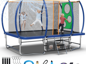 tatub blue rectangle trampoline