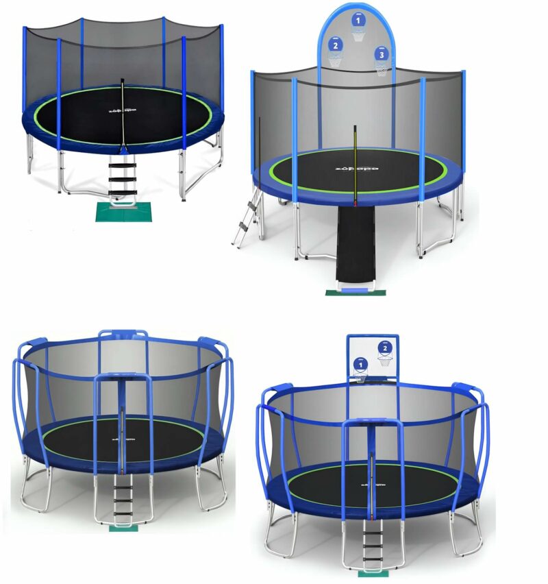 zupapa range of round trampolines - from 10ft to 16ft