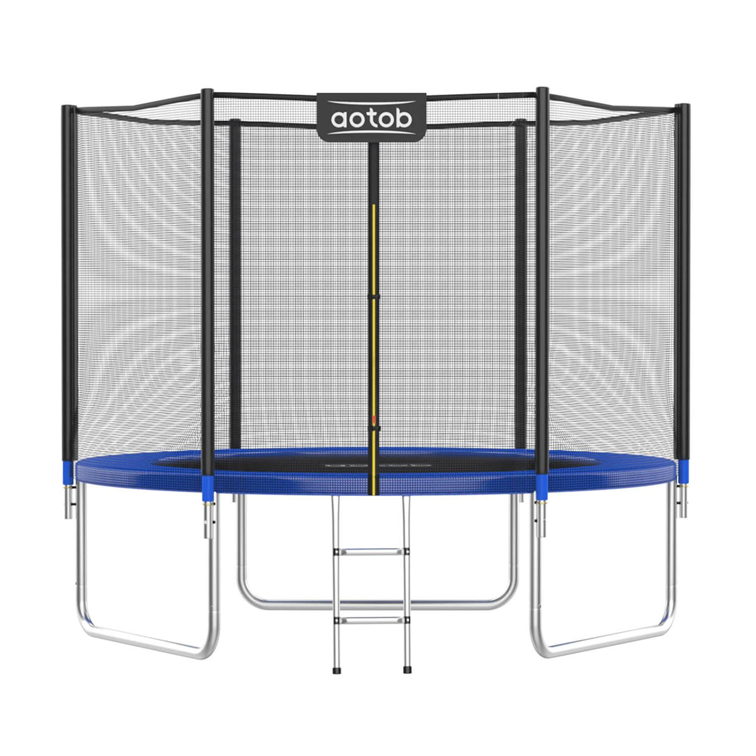 aotob 8ft outdoor trampoline, round, blue