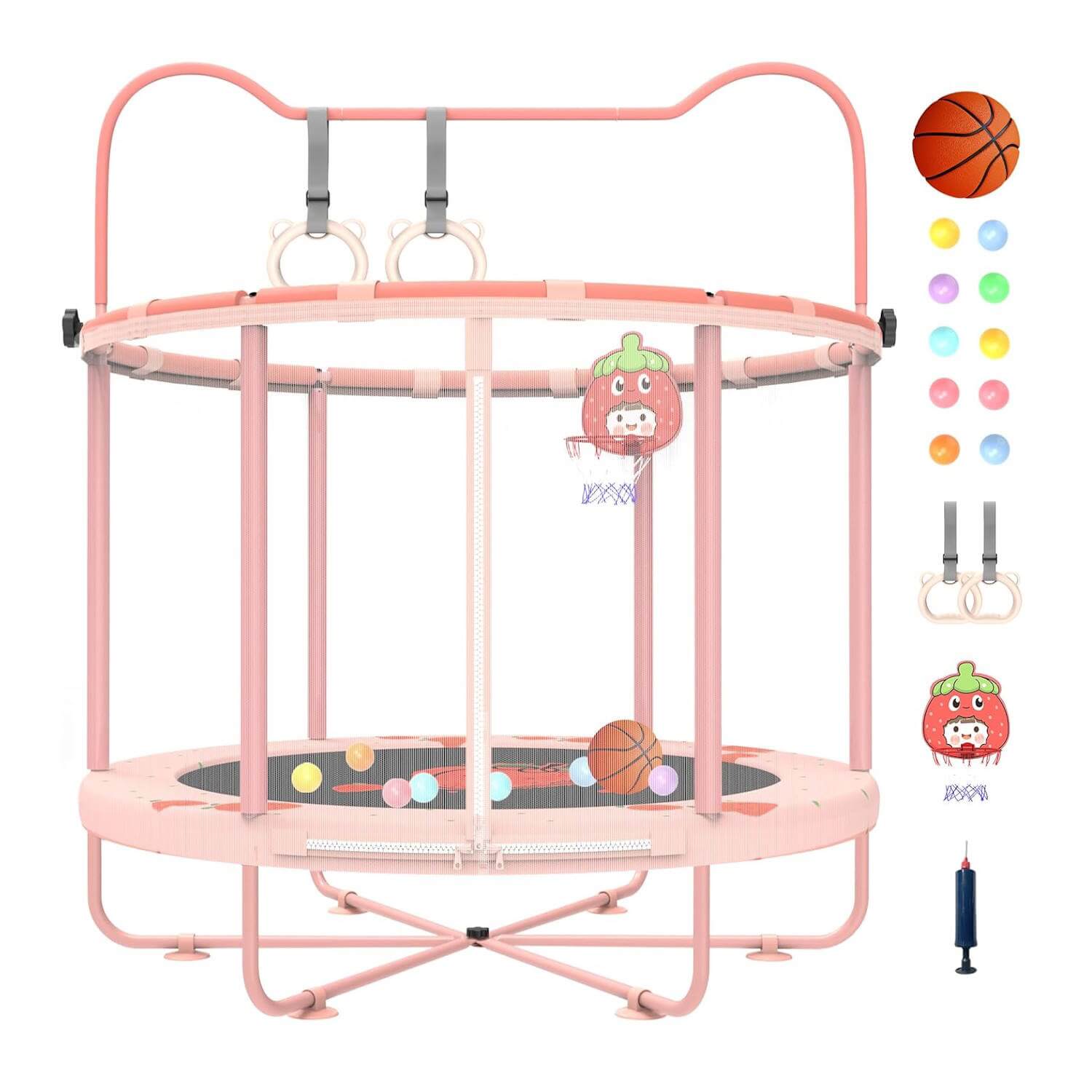 trampoline for kids from gardenature in pink