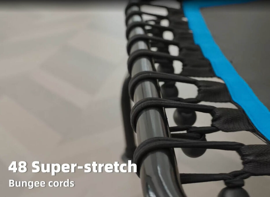 Close-up of the ANCHEER rebounder 48 super-stretch bungee cords