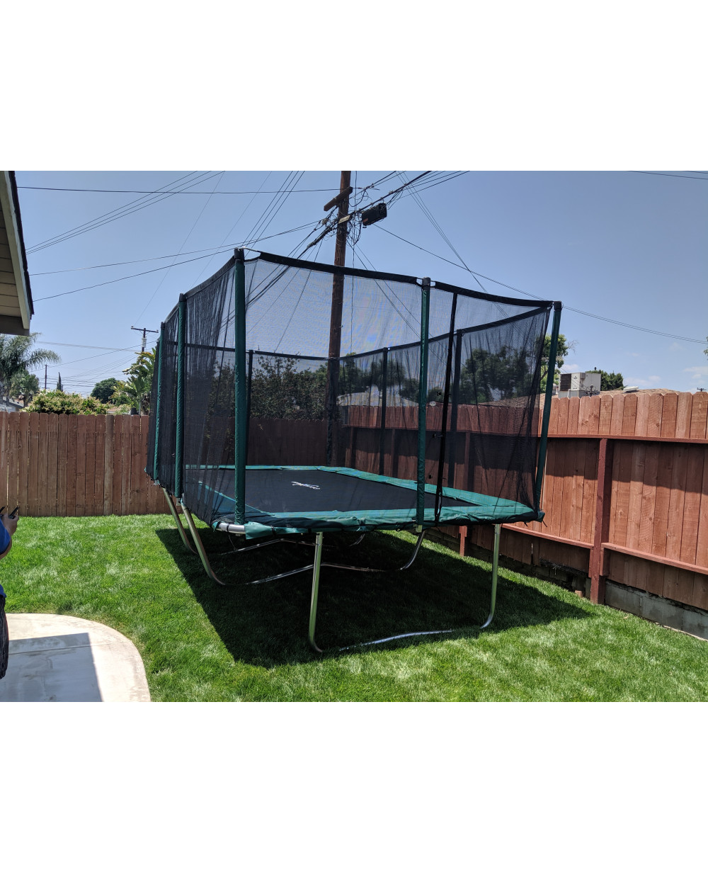 Galactic Xtreme 10x17 enclosure net and safety padding — 18-inch perimeter pad, 1.25 inch thick