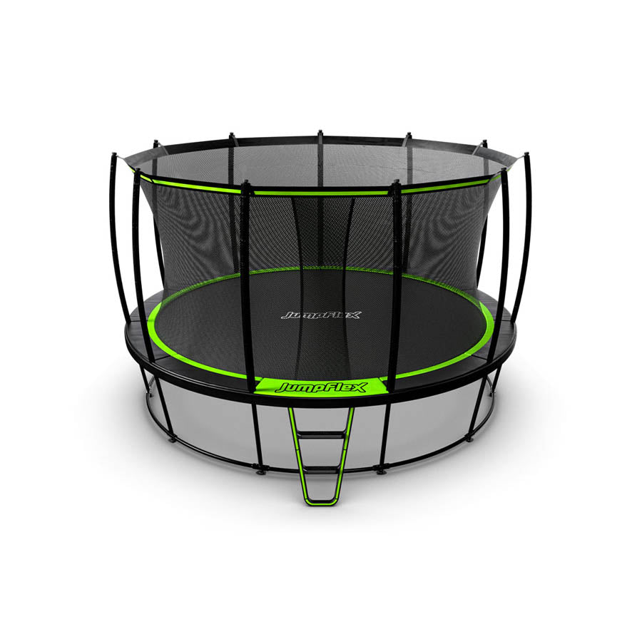 Jumpflex HERO 14ft round trampoline with safety enclosure